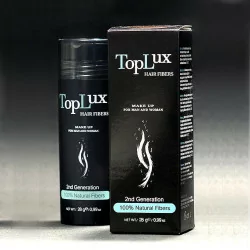 Fibras capilares Toplux maquillaje natural para disimular la alopecia y el cabello ralo