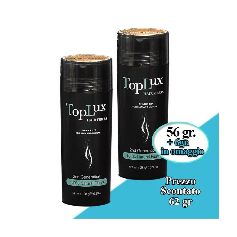 Fibras capilares Toplux maquillaje natural para disimular la alopecia y el cabello ralo